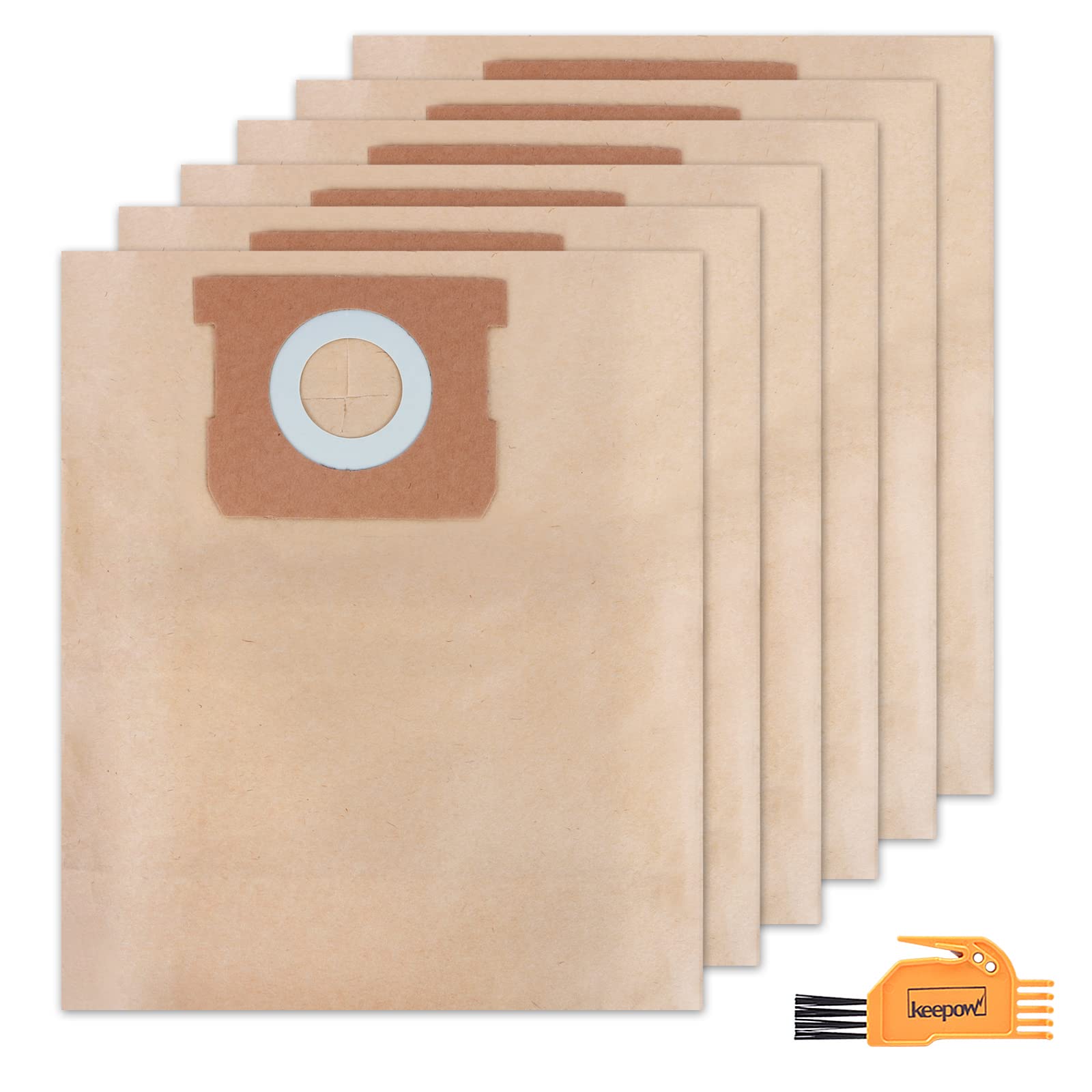 

KEEPOW Paper Replacement and Reusable for Stanley Vacuum Cleaners and sl18410-5b Bag, E-Value Wet/Dry (SL18410-5B 20L, SL18410-8B 30L, EVC-200PCL/SCL)