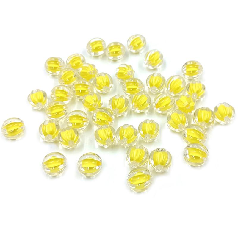 Creative Acrylic Pumpkin/Peach Heart Beads Clear/Matte 10Pcs Corespun DIY Handmade Materials Pendants for Jewelry Making