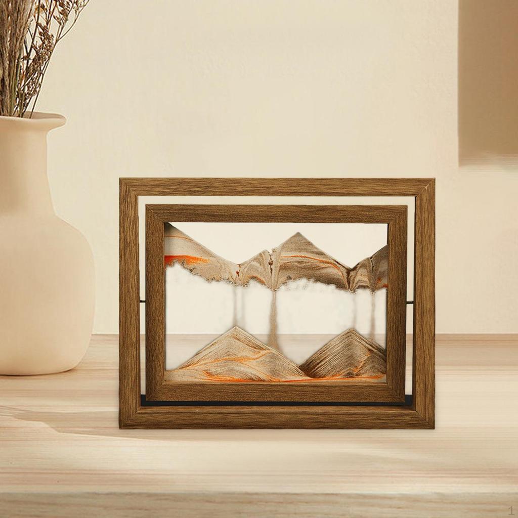 Art Picture Home Decor Decoration Liquid Hourglass Ornament Sandscapes Crafts Flowing Sand Painting