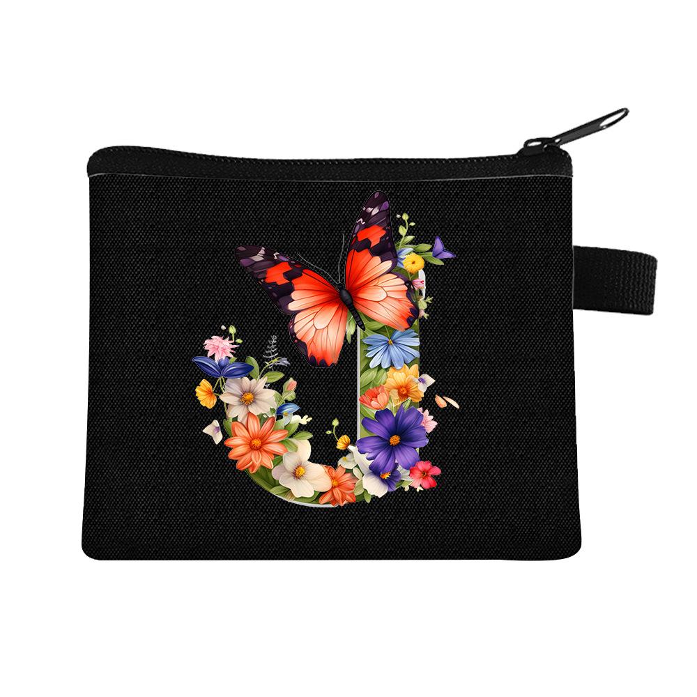 Letter Printed Children'S Change Bag Student Polyester Card Bag Simple Coin Storage Bag Portable Card Bag