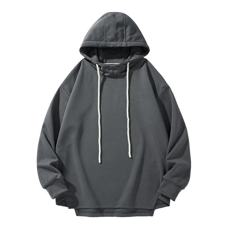 Brand de modă toamnă hanorac bărbați nou modă stradală americană hanorac casual lejer deschis cu potrivire de culori uni