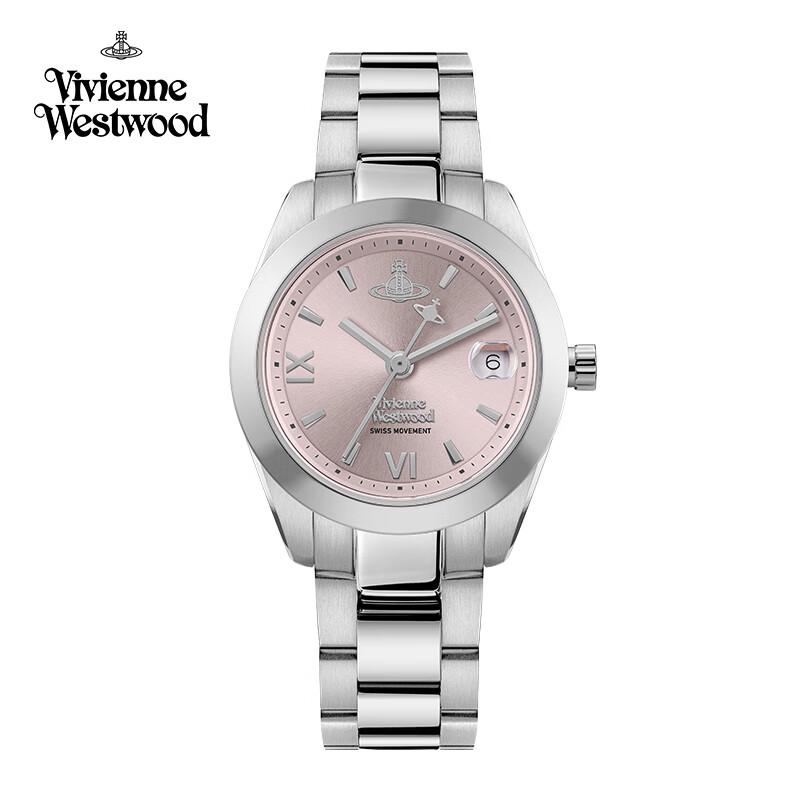 

Жіночий кварцовий годинник Vivienne Westwood з рожевим циферблатом