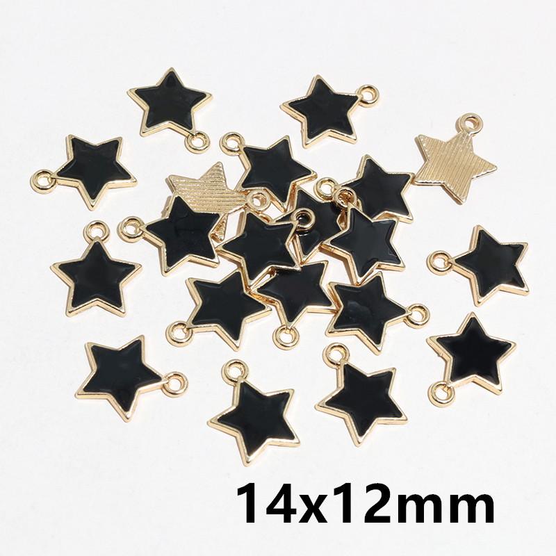 50pcs Bow Butterfly Star Charms Pendant Enamel Metal for Earrings Necklace Bracelet DIY Jewelry Making Accessories Findings