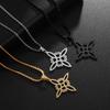 Fashion Witchcraft Witch Knot Necklace European and American Simple and Versatile Stainless Steel Jewelry Pendant Titanium Steel Hanging Decoration