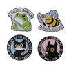 3-8pcs/set Animal Enamel Pins Custom Frog Panda Cat Goose Brooches Lapel Badges Clothes Jewelry Gift for Kids Friends