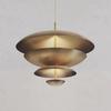 1950's Mid Century 6 Light Celling Raw Brass Flush Mount Fixture Pendant Light Cosmic Pendant Duo Regolith Modern Brass Chandelier