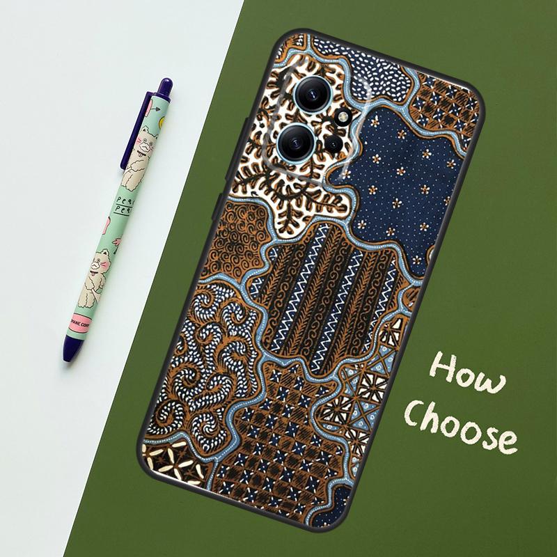 Batik Pattern Case For Xiaomi Redmi Note 13 10 11 12 14 15 Pro Plus Cover For Redmi 15C 15 14C 10C 12C 13C