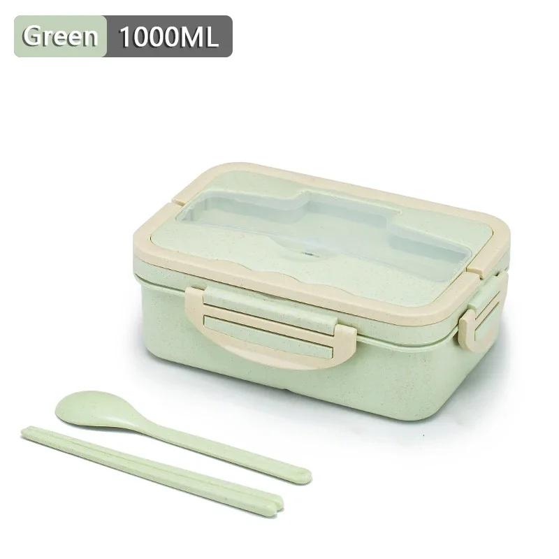 

3 Compartment Sealed Bento Box and Cutlery Set, Lunch Boxes for Kid Adult, Suitable for Microwave and Dishwasher