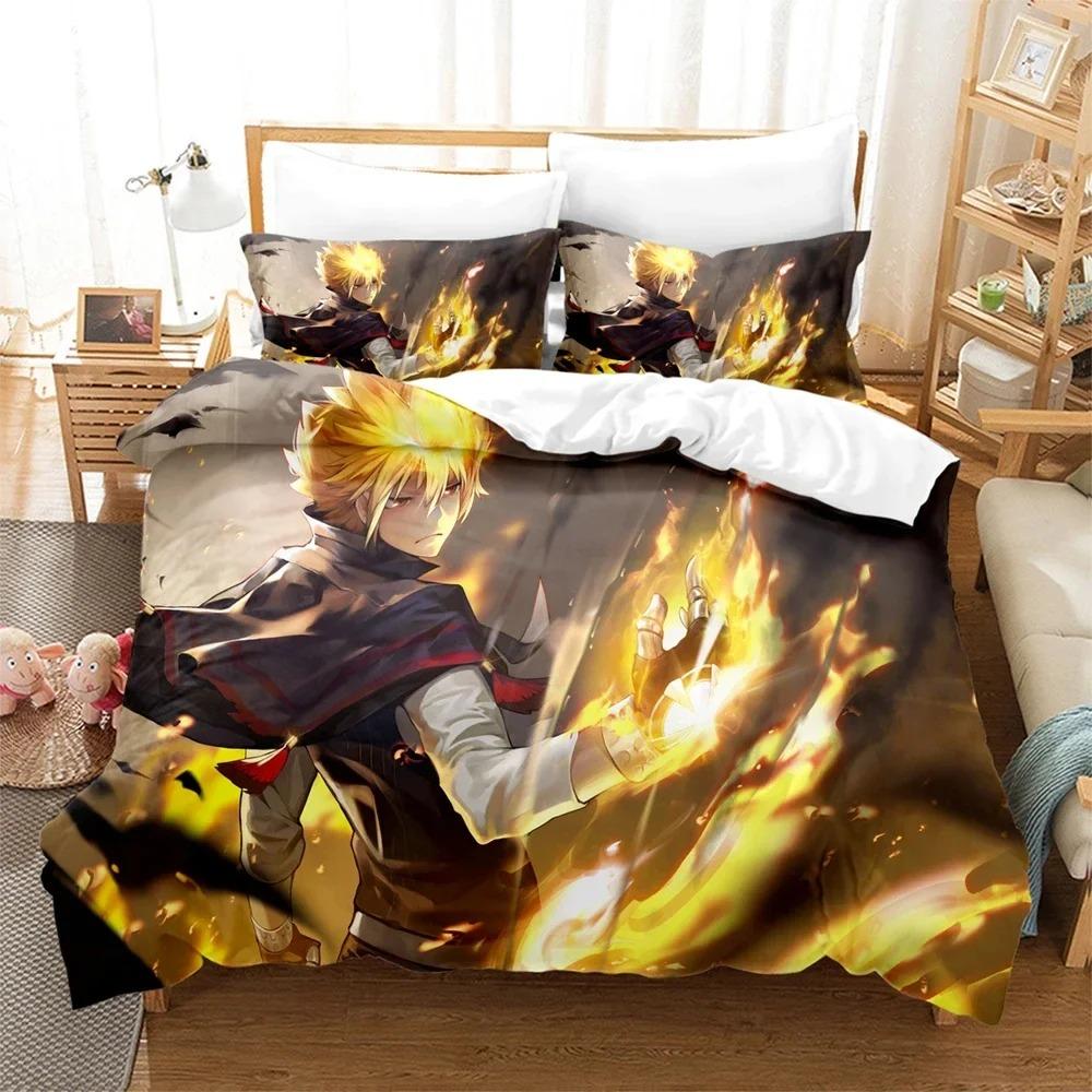 Comforter 3D Print Anime Hitman Reborn Bedding Set Boys Girls Twin Queen Size Bed Kids Adult Home Textileextile