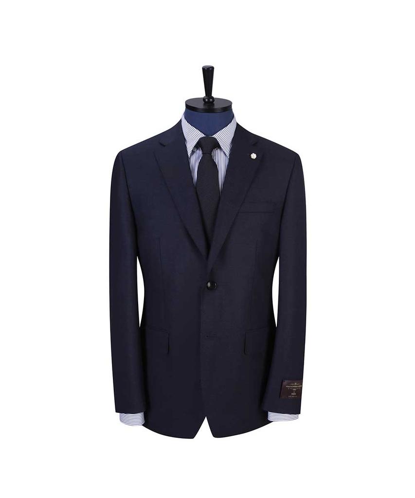 Sieg Navy W100 Hopsack Suit Jacket (Pjjah2009)
