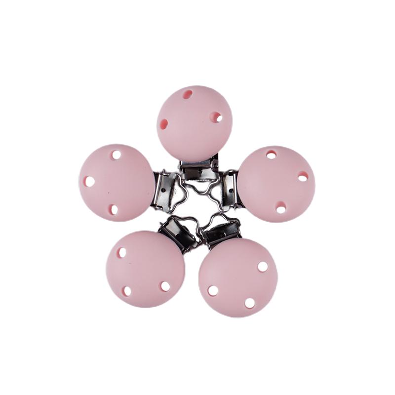 3Pcs Silicone Heart Shape Pacifier Clip DIY Baby Soother Nursing Dummy Holder Draft Teething Molar Toys Clips BPA Free