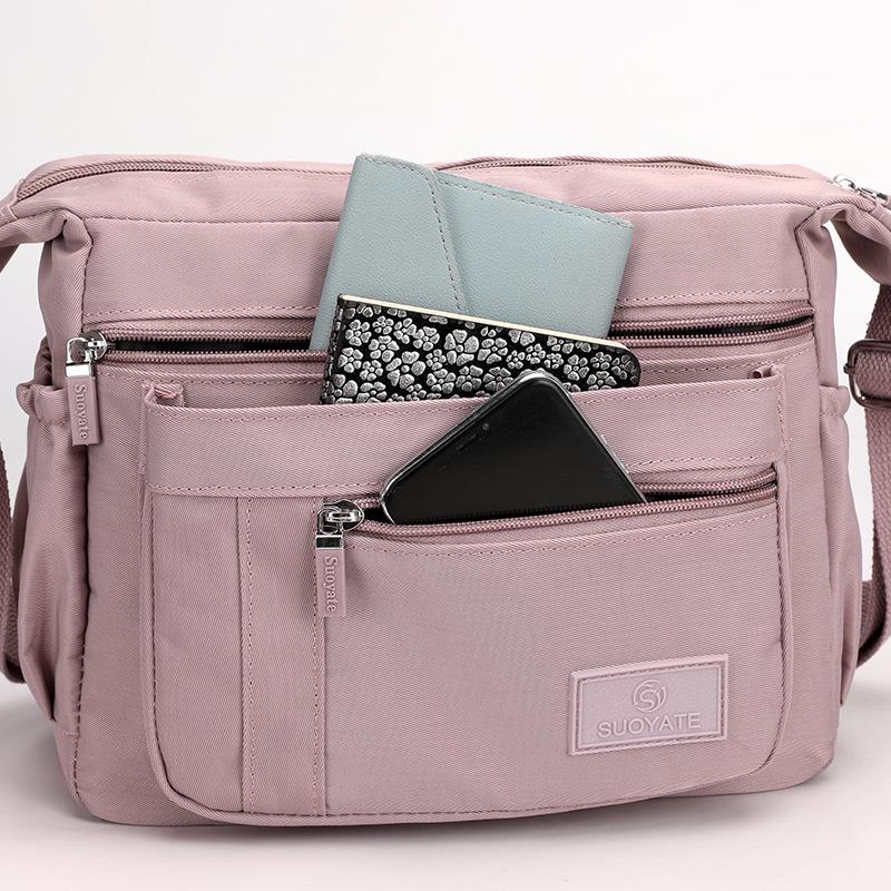 Sac bandoulière en nylon grande capacité pour femmes d'âge mûr: Porte-monnaie multi-compartiments, léger, décontracté, pour affaires et shopping