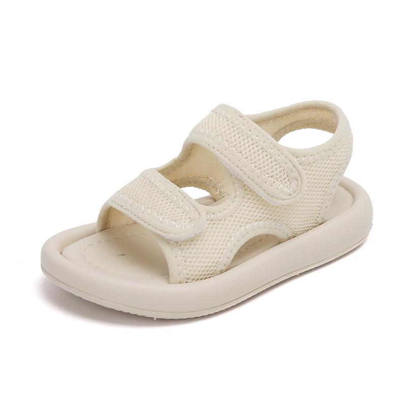 2025 Summer Kids' Non-Slip Mesh Sandals: Soft Sole, Velcro Beach Shoes for Boys & Girls