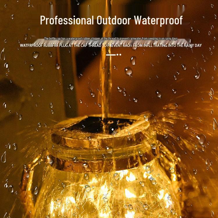 Solar Crackle Hanging Tree Lights for Outdoor Courtyard, Garden, Yard, and Balcony Decoration