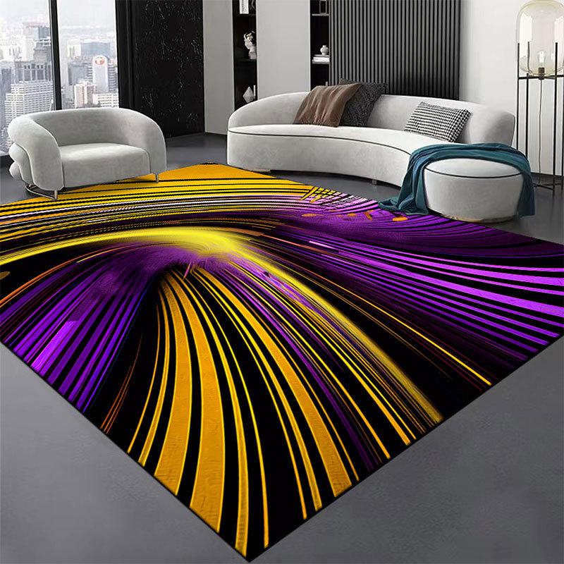 Sci-fi Style Carpet Starry Sky Print Living Room Anti-Slip Rug for Sofas Coffee Tables Bedroom Etc Multiple Sizes Home Decor Mat