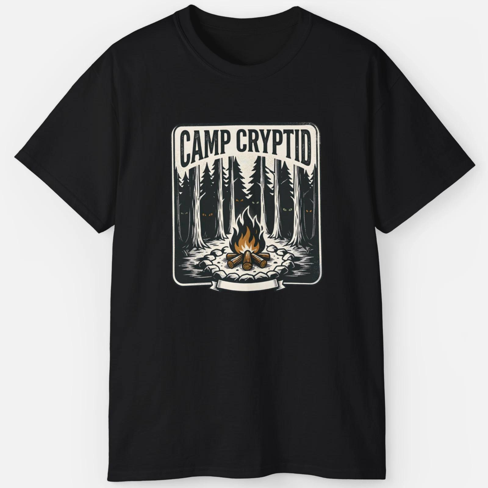 Camp Cryptid Shirt – Retro Bigfoot Camping Tee 3XL