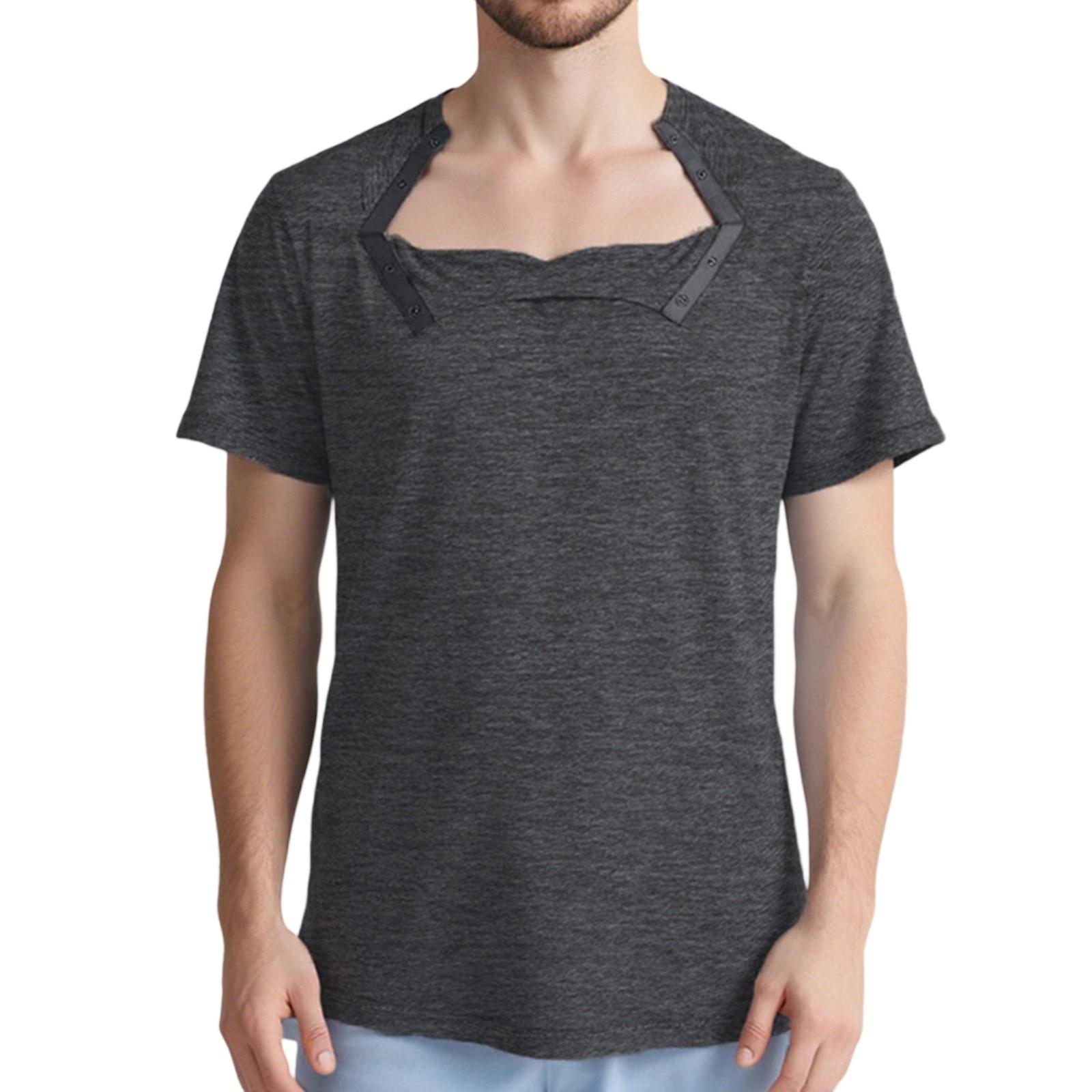 

Мужская футболка для восстановления плеча с боковой застежкой, топ с коротким рукавом M