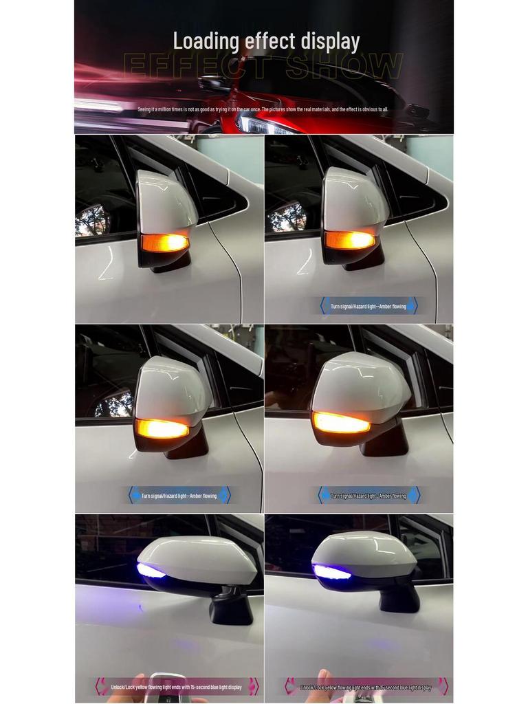 Toyota New Levin Rearview Mirror Sequential Turn Signal & Daytime Running Light - Blue Touch