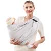 CUBY Baby Sling for Side Baby Suitable for Newborns Instructions Included Newborns, Carry, One-Hand Carry, Carrier, (0-2 Years), (Gray)