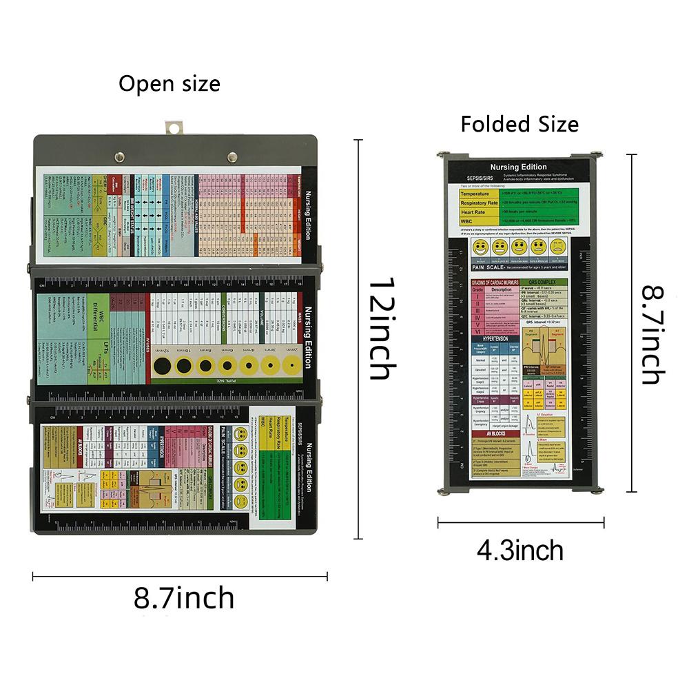 Nursing Clipboard Foldable Medical Cheat Sheets For Students Nurses, And Doctors