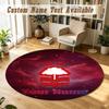 Round Rug Custom NameNottingham Forest FC Pattern Non Slip Carpet Home Floor Decor