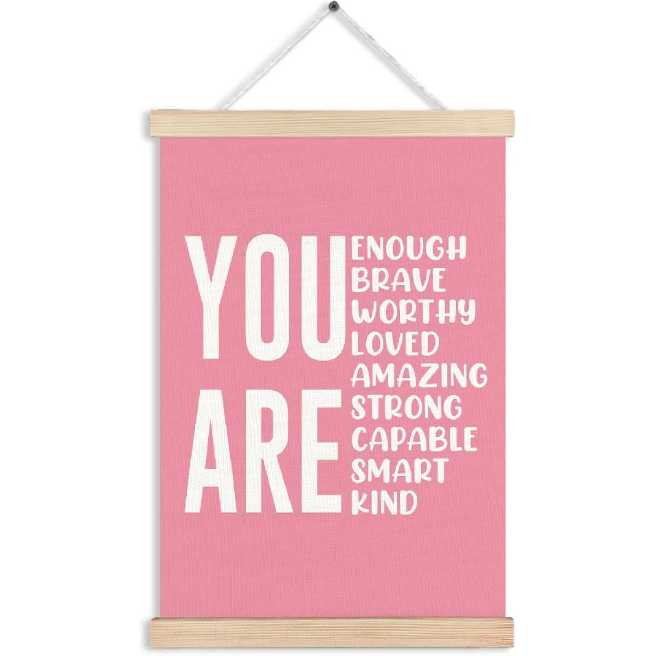 RYVJU Boho Rainbow Classroom Wall Art Poster Hanger Frame, Affirmations for Kids, pirational Positive Affirmations Wall Decor Canvas Prints for Kids Color-10