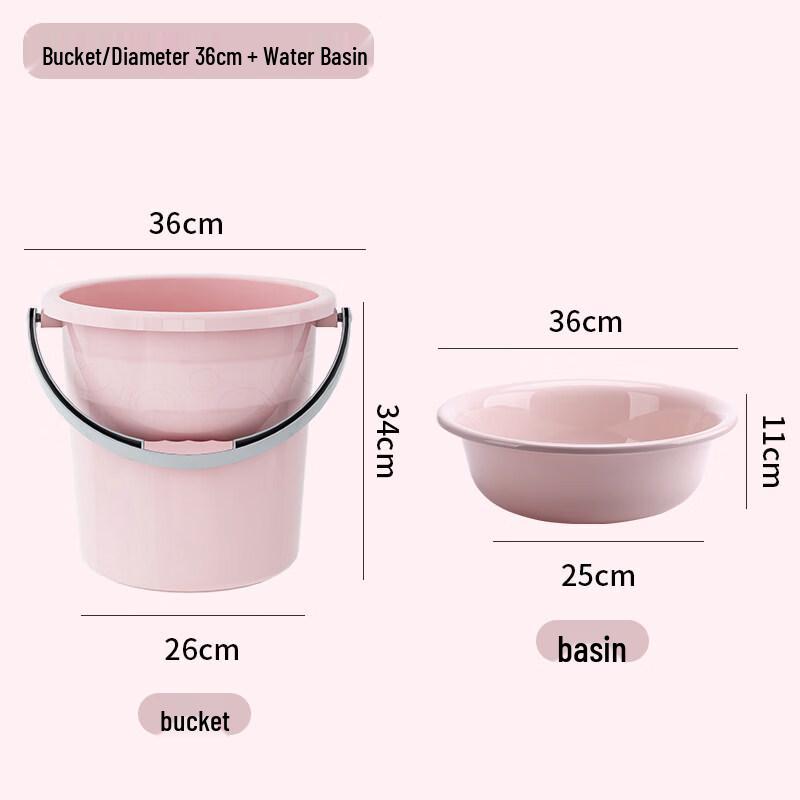 ZISIZ Thickened Plastic Household Water Bucket