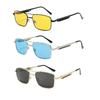 Spring Style 3Pcs/set Rectangle Sunglasses Fashion Metal Frame Women Men Ellipse Sun Glasses for Female Male Square Sunglasses