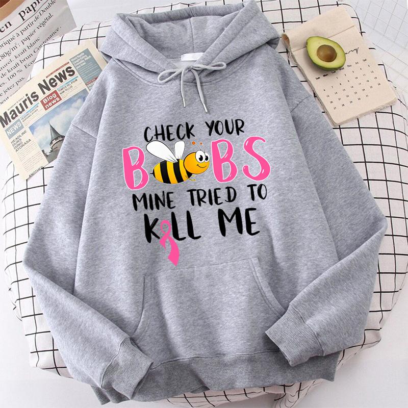 (Unisex-Hoodie)Brustkrebs Hoodies Pullover Unisex Kapuzenpullover Harajuku Streetwear Langarm