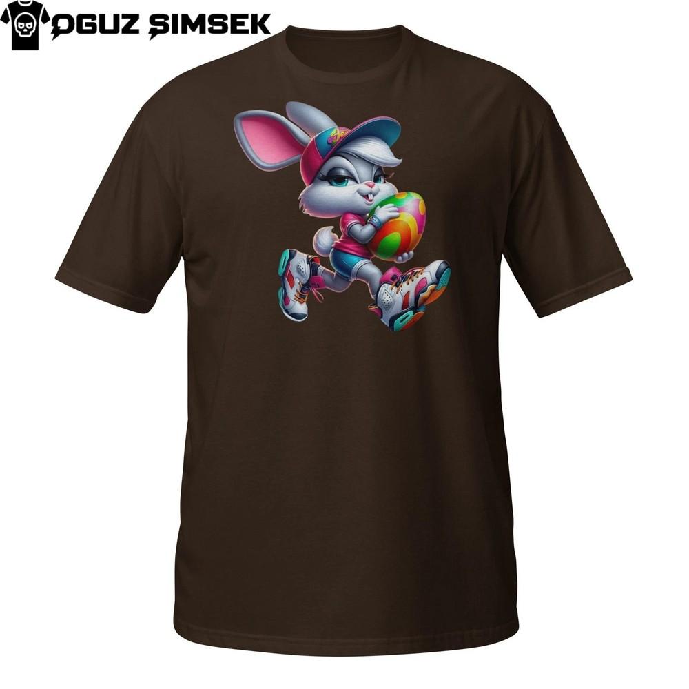 

Running Bunny T-Shirt – Sporty Streetwear Rabbit with Rainbow Tee 3XL
