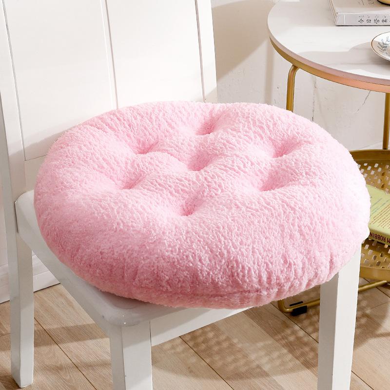 Luxuriöse runde, warme Stuhlkissen aus Plüsch, Esszimmerstuhlkissen, weiche Matten, rutschfest, geeignet für Heimdekoration
