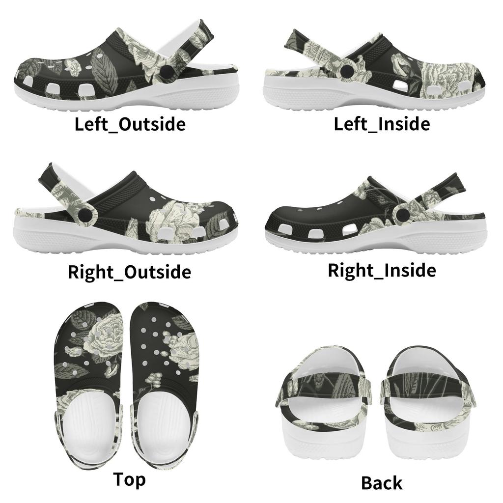 Bright Printed EVA Clogs for Women Men Ventilated Flexible Slip On Garden Shoes Beach Pool Bathroom Home Leisure Sandals Soft Fit