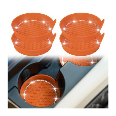 Zipelo Bling Car Cup Coasters 4 Pack Universal Vehicle Non-Slip Cup Holder Insert Coasters