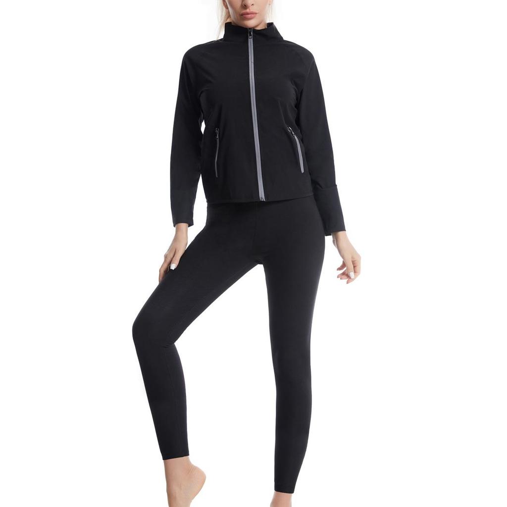 Women's Sauna Sweat Suit - Running, Fitness, Tummy Control with Pocket for Body Sculpting