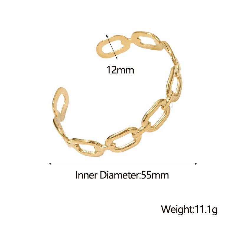 Hypoallergenic Minimalist Bracelet Female Simple Stainless Steel Open Bracelet Individual Cold Wind Niche Does Not Fade