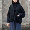 2025 Winter Women's Cotton Linen Retro Quilted Coat with Frog Buttons