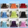 Sumptuous 22 Solid Colors Flannel Plush Fleece Blanket Perfect For Sofa Relaxation