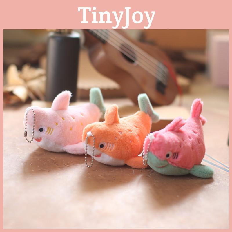 Adorable Fruit Shark Plush Keychain Cute And Soft Animal Doll For Bags And Keys