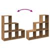 Room Divider Bookshelf 3 Tier Artisan Oak Style 99 x 29 x 99 cm