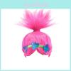 Peluca de Fiesta de Festival Estilo Troll para Niños para Cosplay de Dibujos Animados con Gorro Tocado Rosa