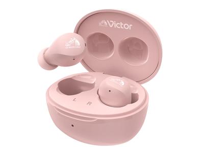 JVC Kenwood Victor, kabellose Ohrhörer, Bluetooth, insgesamt 23 Stunden Wiedergabe, mit Mikrofon, klein, leicht, wasserdicht, rosa, HA-A6T-P Ver.5.4 HA-A6T