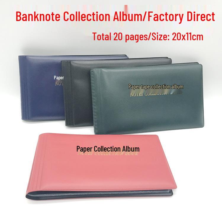 Ancient Coin & Paper Money Collection Album: 20 Pages-40 Pockets, 30 Pages-60 Pockets