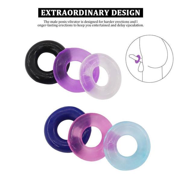 6PCS PenisCockRingforMenDelayEjaculationErectionSexToysfor CouplePenisringMandelayRings