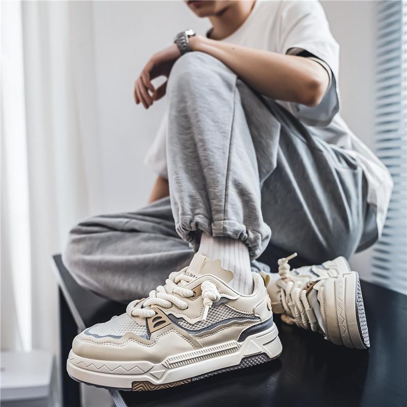 

Новая мужская мода, повседневная дышащая спортивная обувь для скейтбординга с низким верхом, удобные кроссовки для мальчиков, трендовая мужская обувь для студентов на мягкой подошве 39 белый/серый