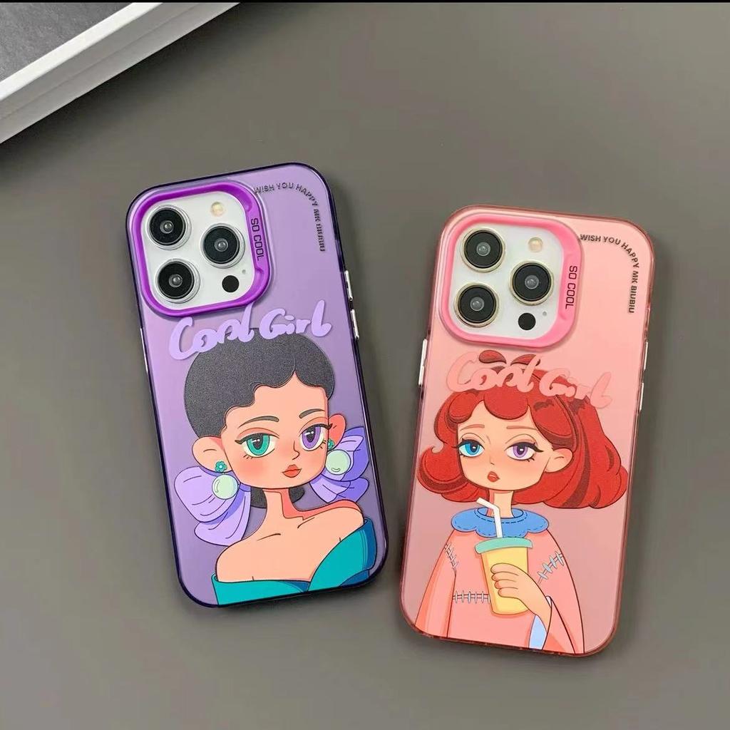 Cool and Handsome Girl Is Suitable for Apple 11Promax Mobile Phone Case 11 Large Hole 11 Anti-drop 11PRO Symphony Women's Trendy Brand