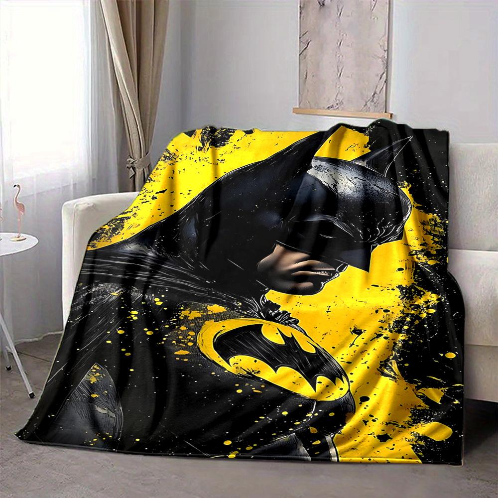 1 stuks Batman, Superhelden Deken Lichtgewicht Flanellen Plaid Voor Bank, Bed, Reizen, Kamperen, Woonkamer, Kantoor, Bank, Stoel, En Bed