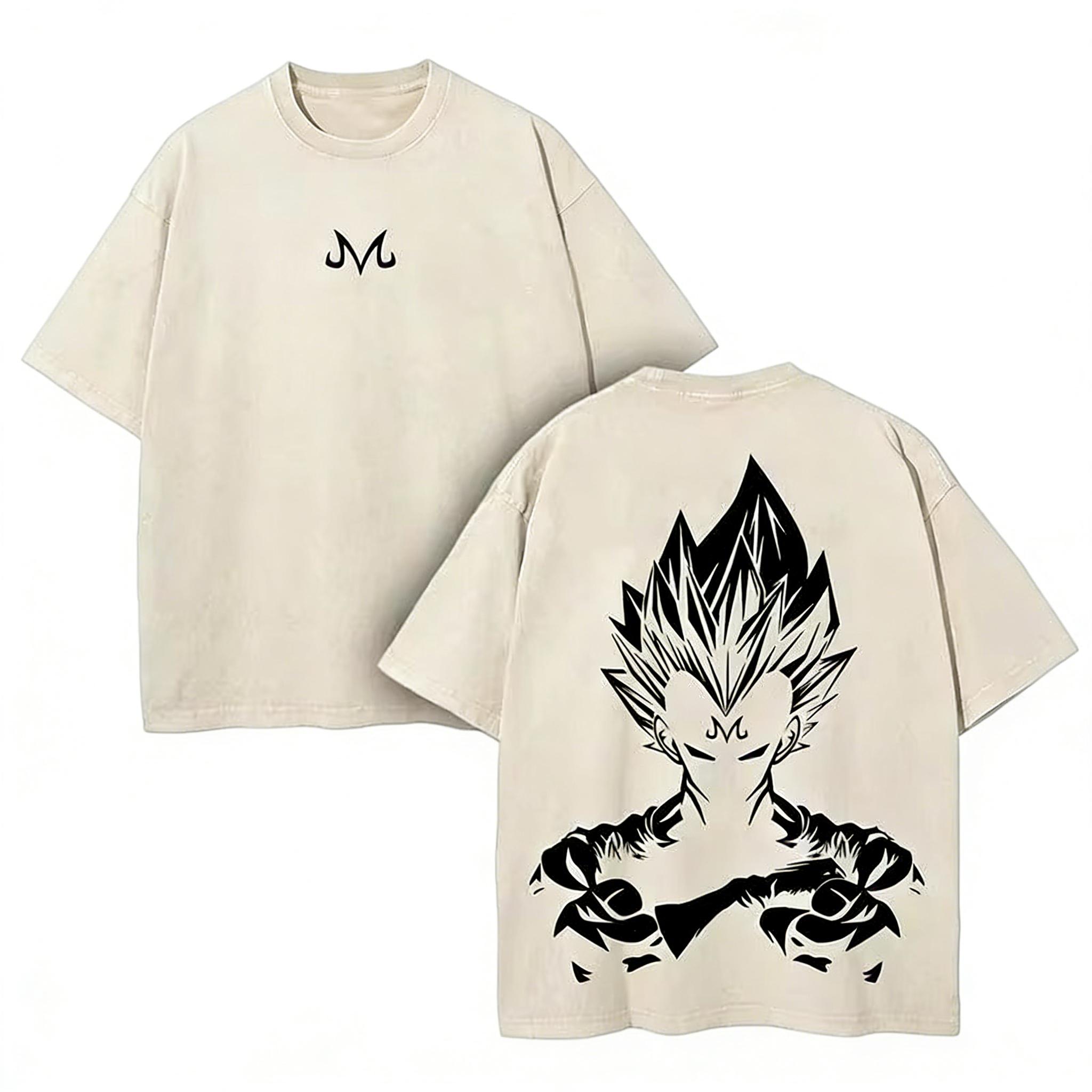 

Anime Dragon Ball Cosplay Vintage Washed TShirt Cotton Short Sleeve Loose Casual Sports Fitness TShirt Unisexs Harajuku Clothing M