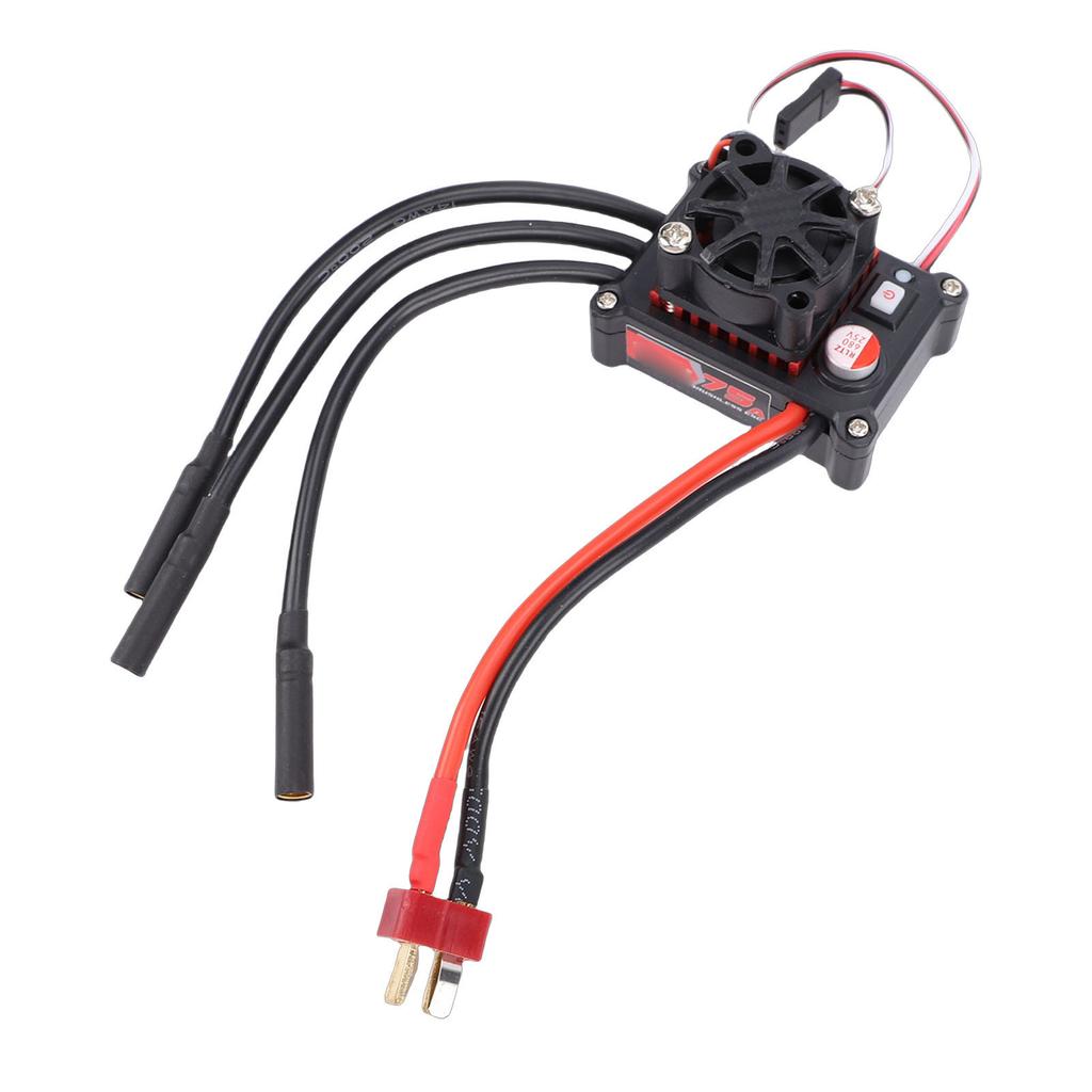 75A Brushless ESC for RC Car Boat Electronic Speed Controller with Built in BEC T Plug for 540 3650 3660 3674 Brushless Motors