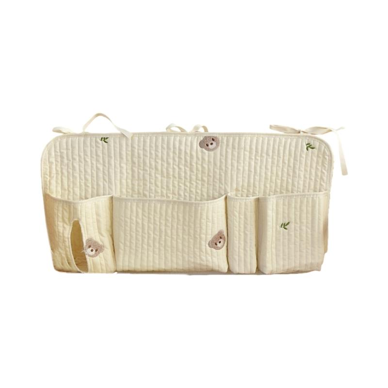 

Nursery Wall Hanging Bag With Multiple Compartment Ideal For Infant Accessories Storage Baby Crib Hanging Storage Pocket
