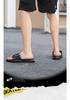 Men's Adjustable Velcro Flip-Flops - Thick Sole, Squishy, Non-Slip, Odor-Resistant for Outdoor Summer Wear
